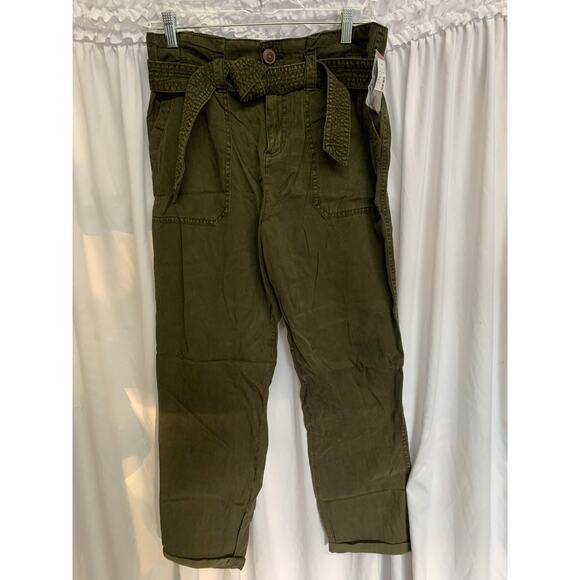 Maurices Olive High-Waist Belted Utility Pants – Size 8 NWT - Picture 2 of 4